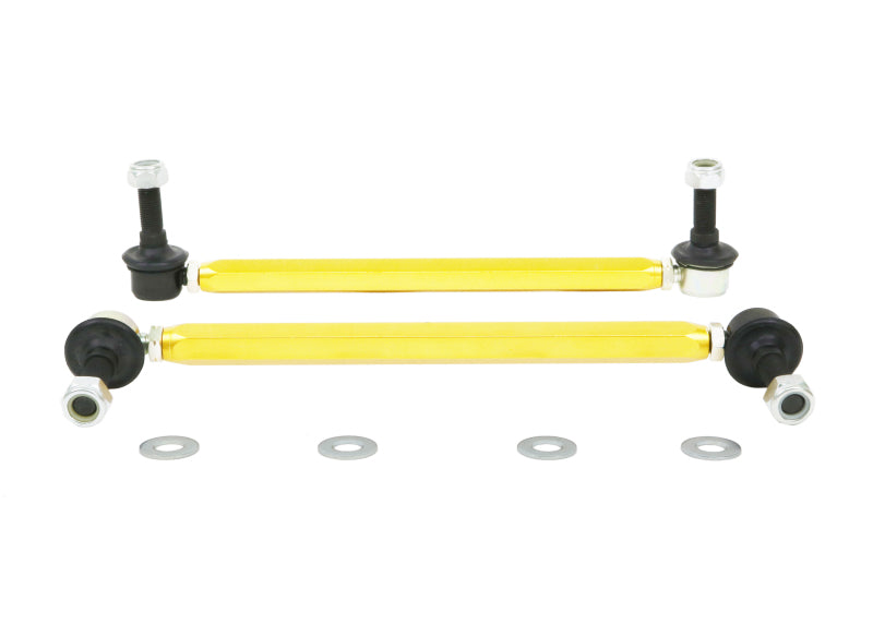 Whiteline KLC180-295 18-19 Kia Stinger Front Sway Bar Link Assembly Heavy Duty Adjustable Steel Ball
