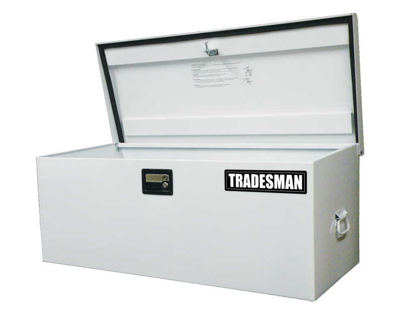Tradesman 88048 Steel Job Site Box/Chest (Light Duty/Large) (42.75in.) - White