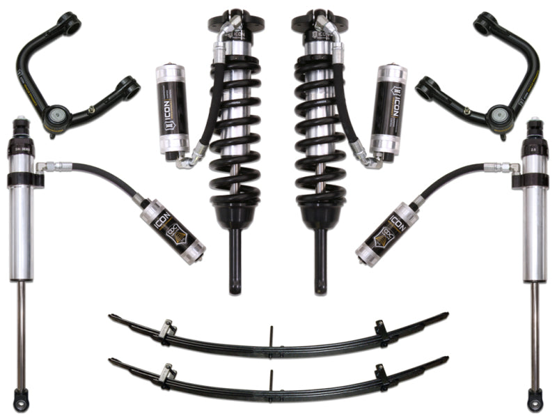 ICON K53006T 05-15 Toyota Tacoma 0-3.5in/2016+ Toyota Tacoma 0-2.75in Stg 6 Suspension System w/Tubular Uca