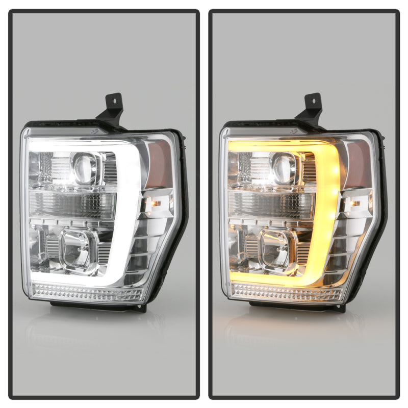 SPYDER 5087744 Spyder Ford F-250/350/450 08-10 V2 High-Power LED Headlights-Switch Back-Chrome PRO-YD-FS08PL-SBLB-C