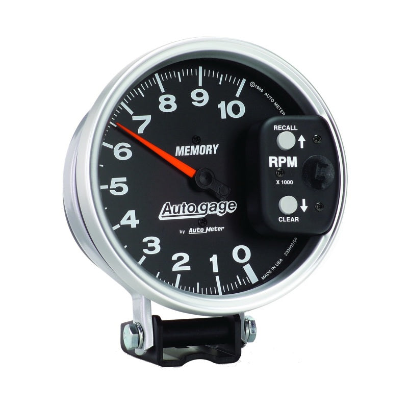 AutoMeter 233902 Autometer 5 inch 10,000 RPM w/ Peak Memory Pedestal Tachometer Auto Gauge - Black