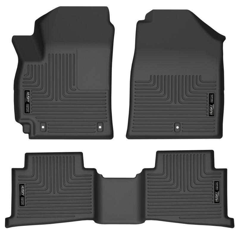 Husky Liners 95801 21-22 Kia Seltos WeatherBeater Front & 2nd Seat Floor Liners - Black
