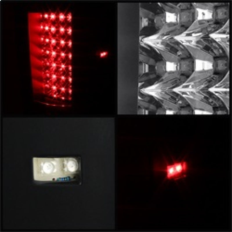 SPYDER 5073716 Xtune Chevy Silverado 07-13 LED Tail Lights Black ALT-JH-CS07-LED-BK