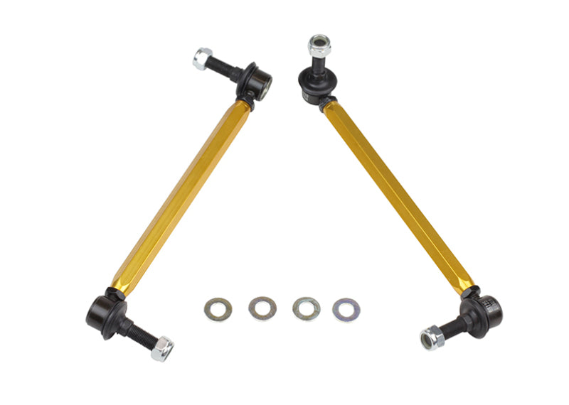 Whiteline KLC169 05+ Mustang Coupe 8cyl (Inc Shelby GT/ GT500) Front Swaybar Link Kit H/Duty Adj Steel Ball