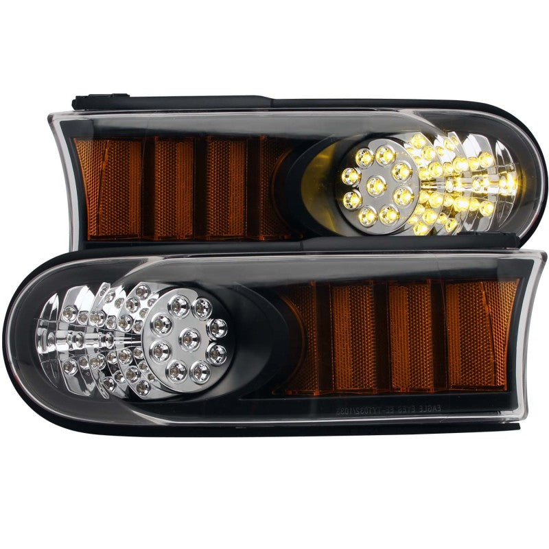 ANZO 511078 2007-2013 Toyota Fj Cruiser LED Parking Lights Black w/ Amber Reflector