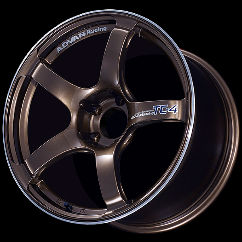 Advan YAD7H50EUAR TC4 17x8.5 +50 5x114.3 Racing Umber Bronze and Ring Wheel
