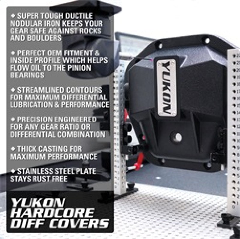 Yukon Gear & Axle YHCC-D30JL Yukon Hardcore Nodular Iron Cover for 2018 Jeep Wrangler JL Front Dana 30