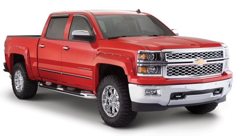 Bushwacker 40959-02 14-18 Chevy Silverado 1500 Fleetside Pocket Style Flares 4pc - Black