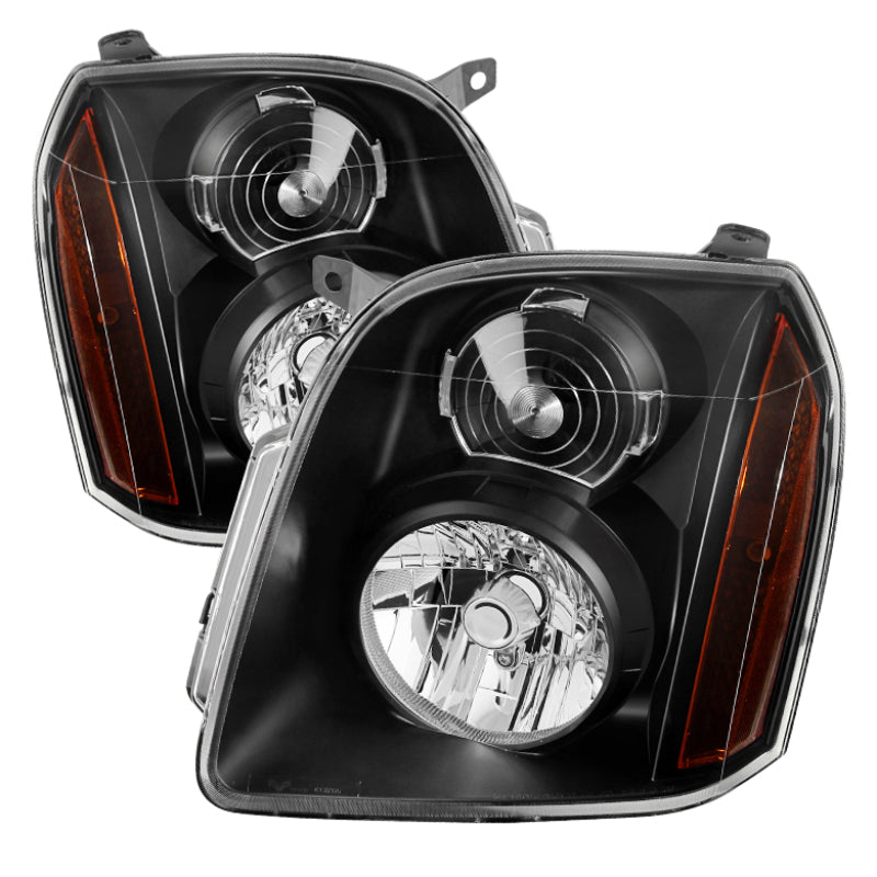 SPYDER 9027352 xTune GMC Yukon/Yukon Xl 07-14 Crystal Headlights Black HD-JH-GMCY07-AM-BK
