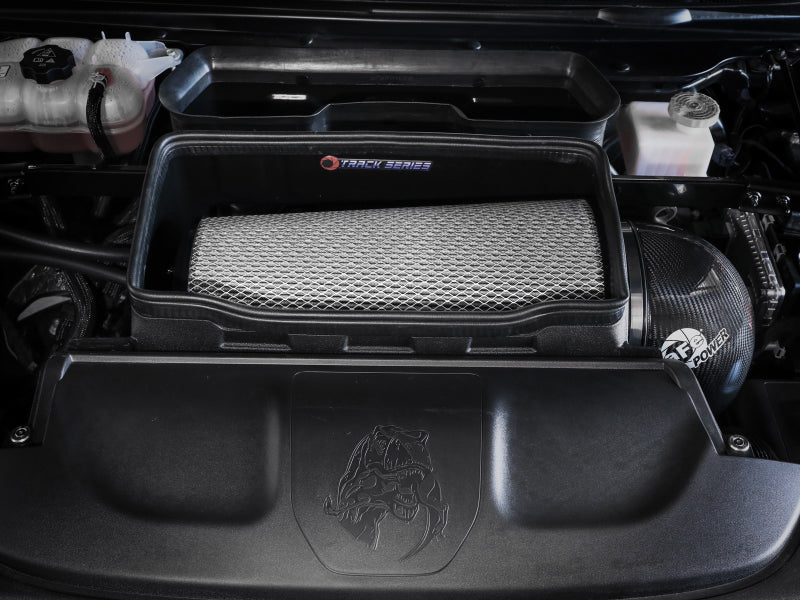 aFe 57-10022D 21-23 RAM 1500 TRX Track Series Carbon Fiber Cold Air Intake System w/ Pro DRY S