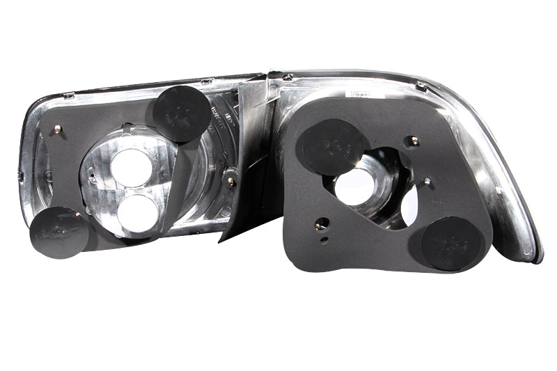 ANZO 221062 1996-2000 Honda Civic Coupe Taillights Black