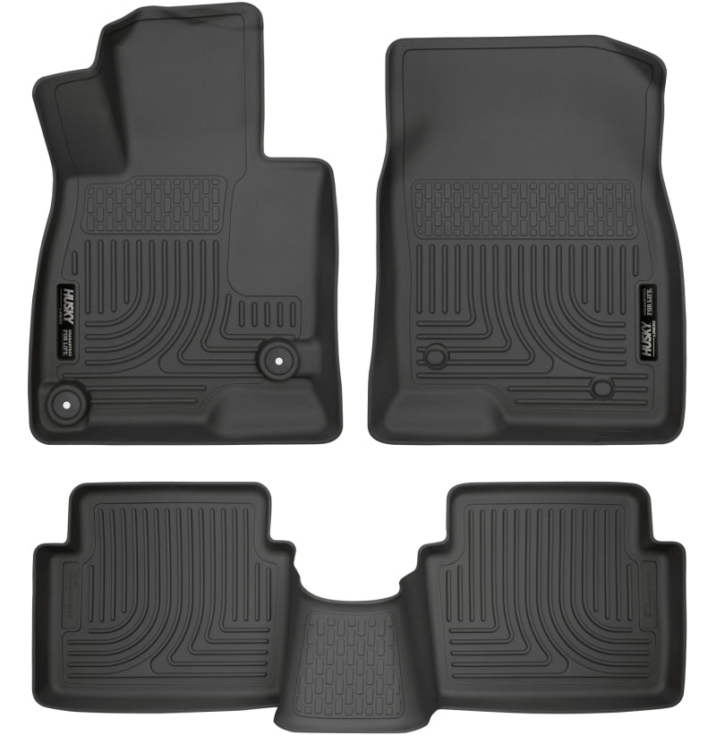 Husky Liners 98651 WeatherBeater 14 Mazda 3 Hatch&Sedan Front & Second Row Black Floor Liners