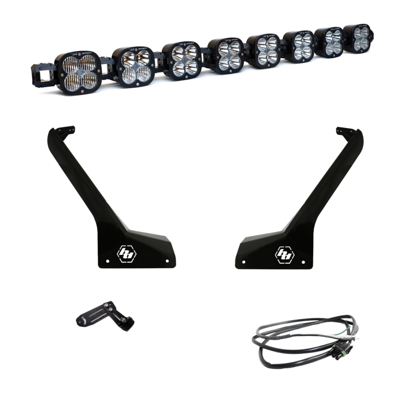 Baja Designs 447664UP Jeep JL/JT Roof Bar LED Light Kit 8 XL Linkable w/ Upfitter