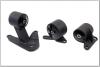 Innovative Mounts 29650-75A Innovative 92-96 Prelude F-Series/H-Series Black Steel Mounts 75A Bushings