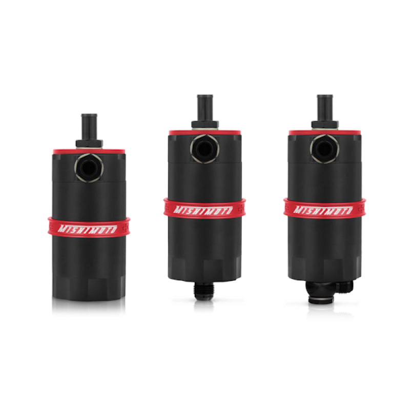 Mishimoto MMBCC-UNI-RD Universal Baffled Oil Catch Can - Red