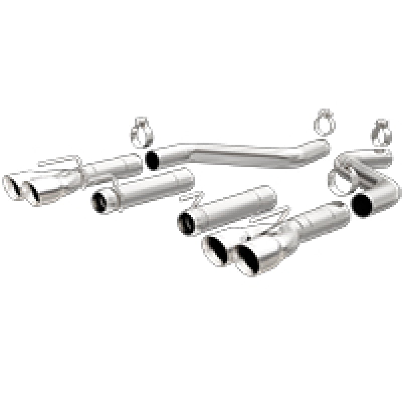 Magnaflow 19206 MagnaFlow Axle-Back, SS, 3in, Quad Split Rear 3.5 Tips 2015 Dodge Challenger incl SRT Hellcat
