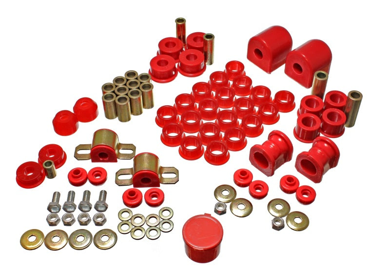 Energy Suspension 7.18104R 91-94 Nissan Sentra/NX1600/2000 Red Hyper-Flex Master Bushing Set