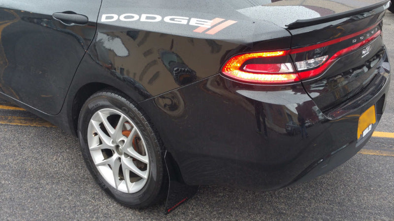 Rally Armor MF39-UR-BLK/RD 13-16 Dodge Dart Black UR Mud Flap w/ Red Logo