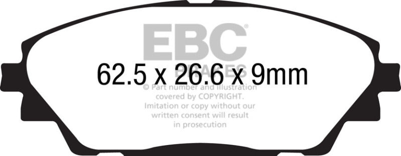 EBC DP42185R 14+ Mazda 3 2.0 (Japan Build) Yellowstuff Front Brake Pads