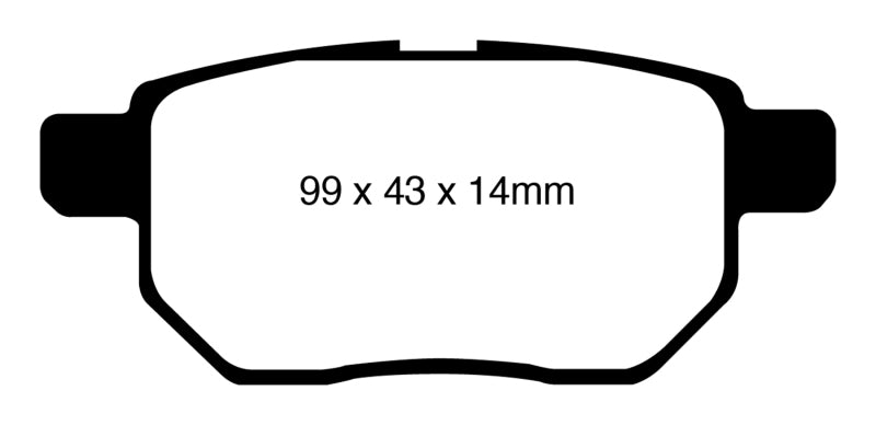 EBC DP41947R 09-10 Pontiac Vibe 1.8 Yellowstuff Rear Brake Pads
