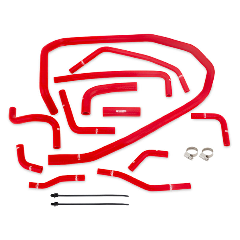 Mishimoto MMHOSE-WRX-15ANCRD 2015 Subaru WRX Red Silicone Radiator Coolant Ancillary Hoses Kit