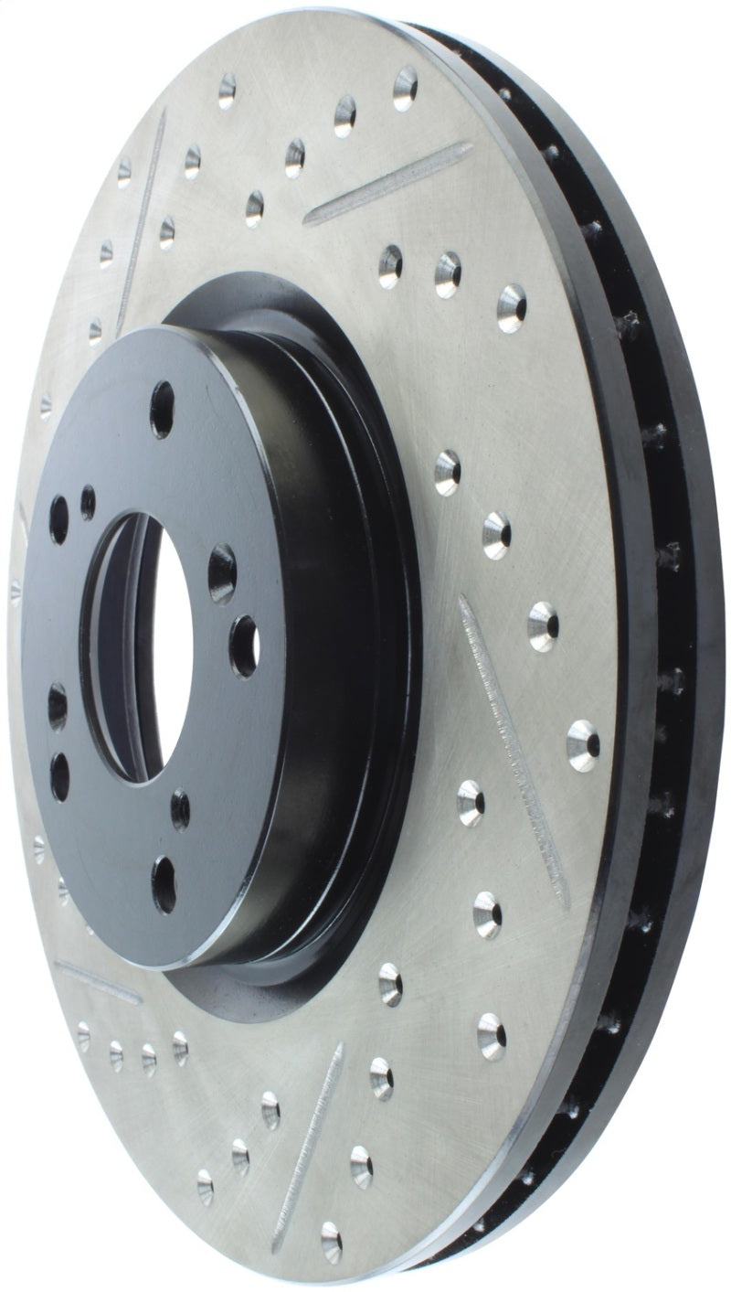 Stoptech 127.40057R StopTech 02-06 Acura RSX Type S / 06-09 Honda Civic Si Slotted & Drilled Right Front Rotor