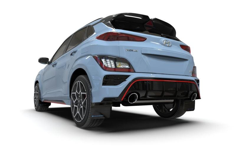 Rally Armor MF83-UR-BLK-WH 2022 Hyundai Kona N Black UR Mud Flap w/ White Logo