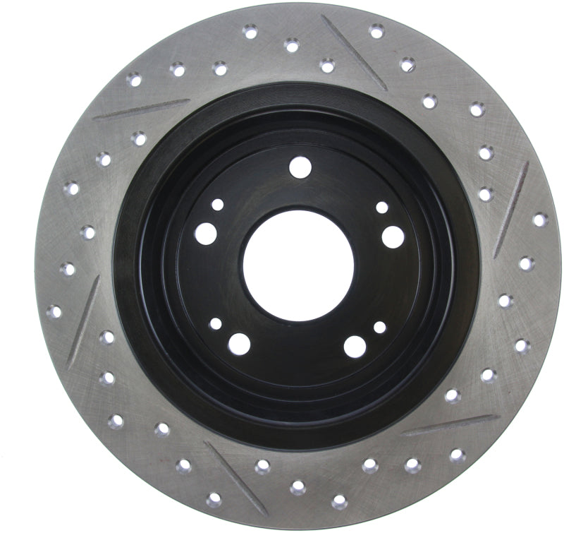 Stoptech 127.40068R StopTech 09-10 Acura TSX / 08-10 Honda Accord Coupe/05-10 Sedan Right Rear Slotted & Drilled Rotor