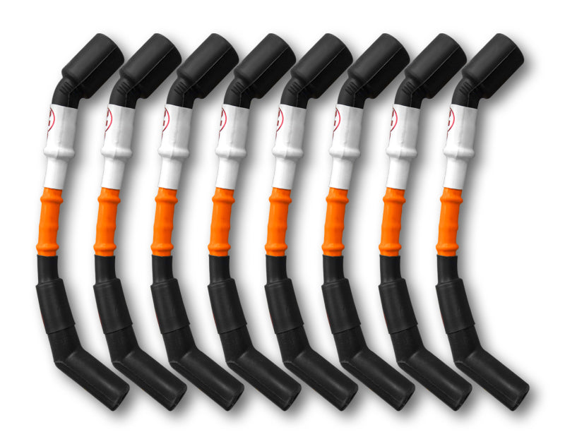 Kooks Headers 750205 Kooks 10mm Spark Plug Wires - Orange w/Black Boots (8 pc. Set)