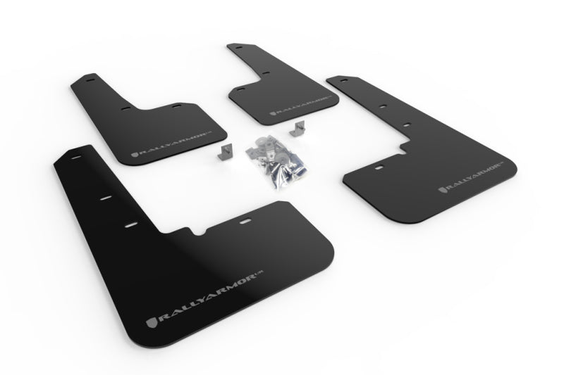 Rally Armor MF66-UR-BLK/SIL 20-22 Subaru Outback Black UR Mud Flap w/ Silver Logo