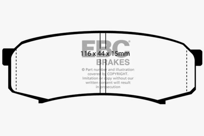 EBC ED9993 10+ Lexus GX460 4.6 Extra Duty Rear Brake Pads