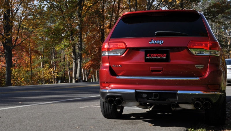 CORSA Performance 14992BLK Corsa 2014-2021 Jeep Grand Cherokee Summit Edition Black 2.5in Dual Rear Exit Cat-Back Exhaust