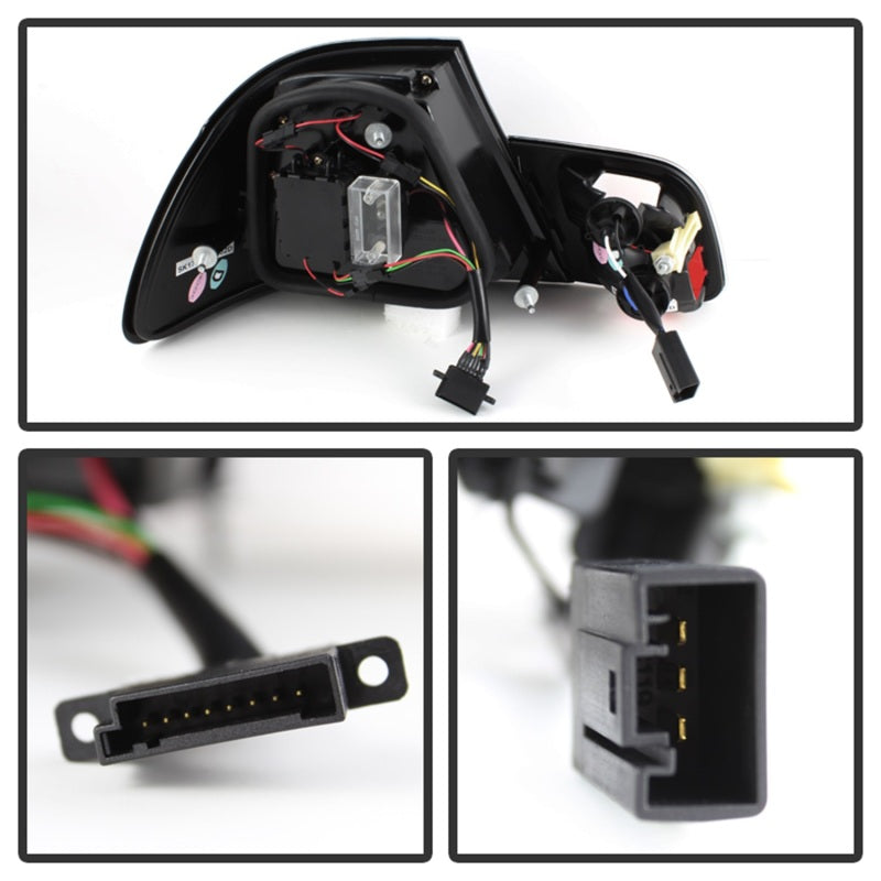 SPYDER 5076564 Spyder 04-06 BMW E46 2Dr (Coupe ONLY No Conv.) Lgtbar Styl LED Tail Lghts Blk ALT-YD-BE4604-LBLED-BK