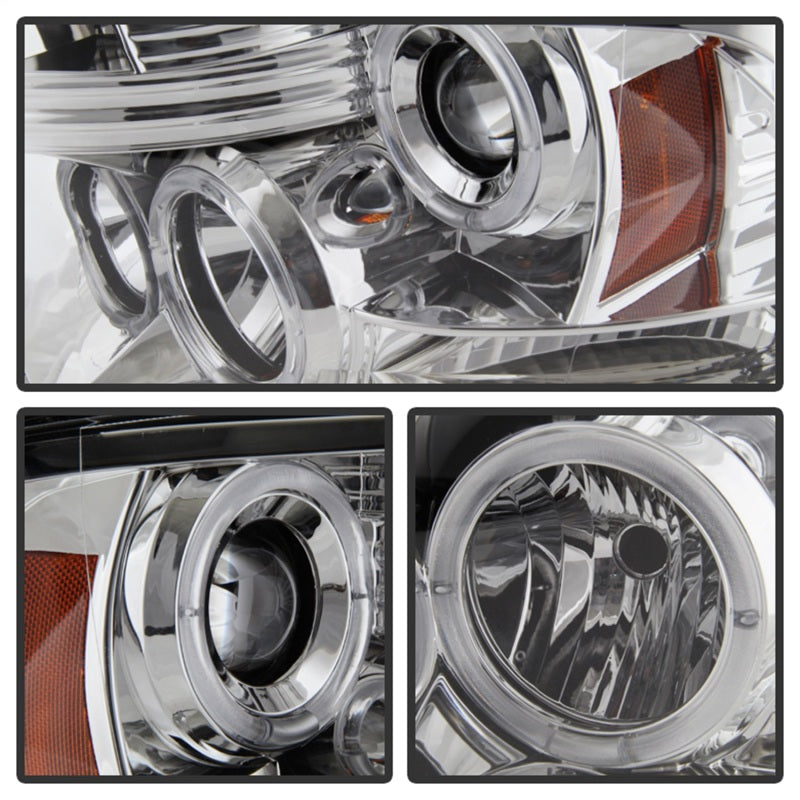 SPYDER 5010049 Spyder Dodge RAM 1500 09-14 10-14 Projector Headlights Halogen- LED Halo LED - Chrm PRO-YD-DR09-HL-C