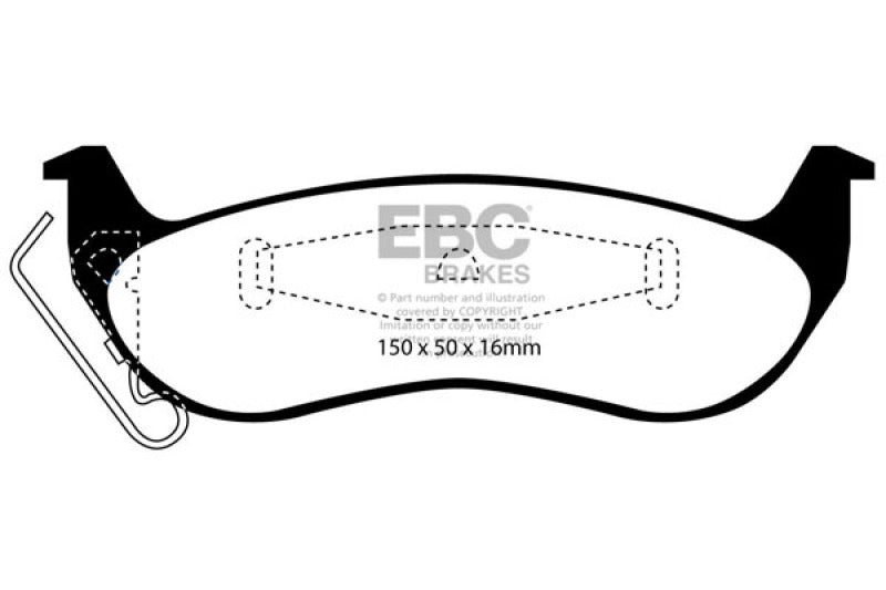 EBC DP31677C 03+ Ford Crown Victoria 4.6 Redstuff Rear Brake Pads