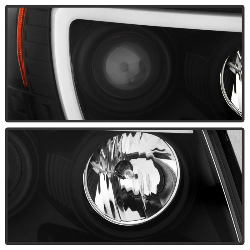 SPYDER 5084514 Spyder Toyota Tacoma 05-11 Projector Headlights - Light Bar DRL - Black PRO-YD-TT05V2-LB-BK