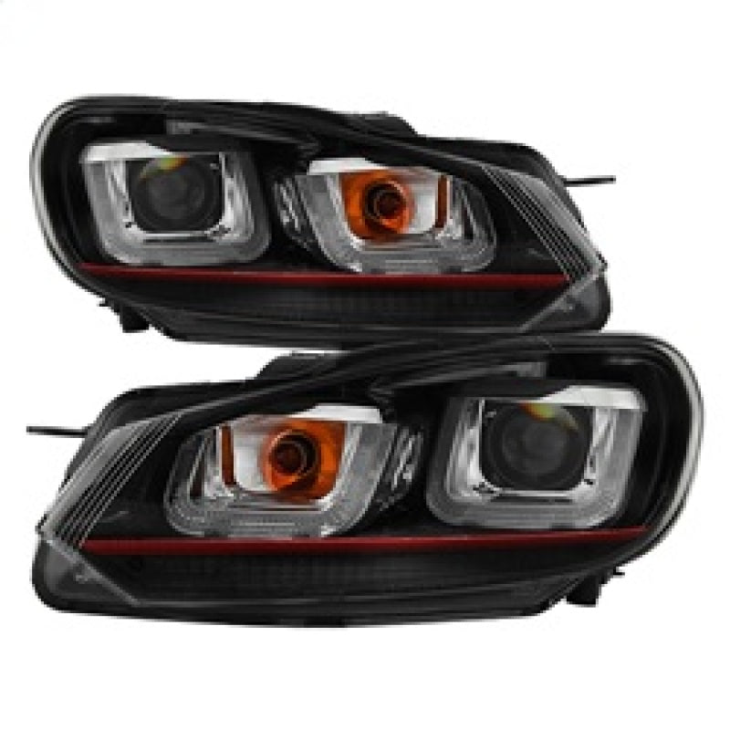 SPYDER 5082046 Spyder Volkswagen Golf / GTI 10-13 Version 3 Projector Headlights - Black PRO-YD-VG10V3R-DRL-BK