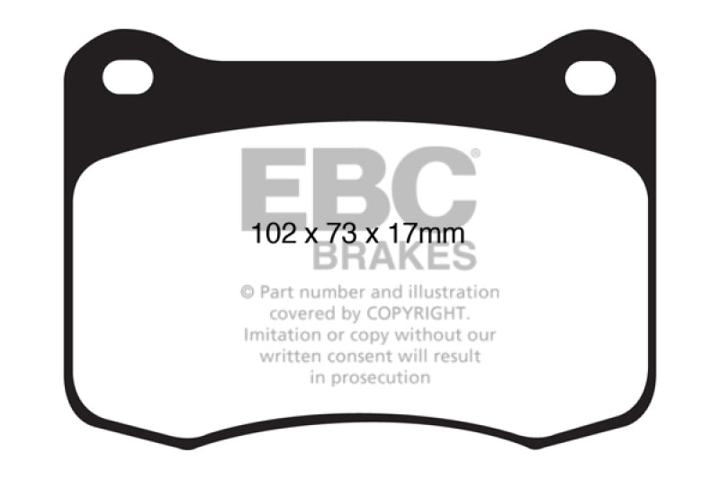 EBC DP41820R 08+ Lexus IS-F 5.0 Yellowstuff Rear Brake Pads