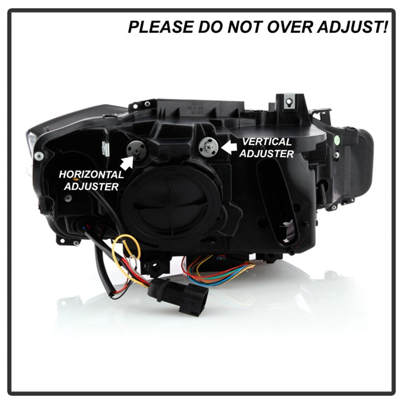 SPYDER 5086754 Spyder 12-14 BMW F30 3 Series 4DR Projector Headlights - Black PRO-YD-BMWF3012-AFSHID-BK