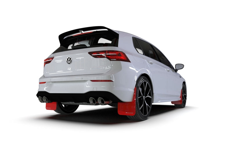 Rally Armor MF80-UR-RD/WH 2022 MK8 Volkswagen Golf GTI/R Red UR Mud Flap w/ White Logo