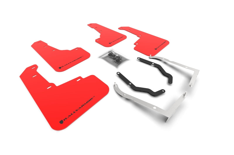 Rally Armor MF46-LTUR-RD/BLK 18-22 Subaru Crosstrek Lift/AT Red UR Mud Flap w/ Black Logo