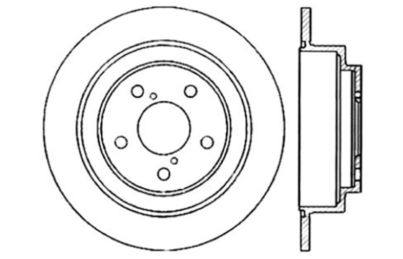 Stoptech 127.47011R StopTech 05-06 Saab 9-2X AWD / 02-05 Impreza WRX / 02 WRX STi Slotted & Drilled Right Rear Rotor