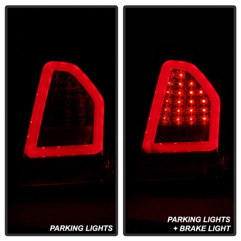 SPYDER 5083395 Spyder Chrysler 300C 08-10 V2 Light Bar LED Tail Lights - Red Clear ALT-YD-C308V2-LED-RC