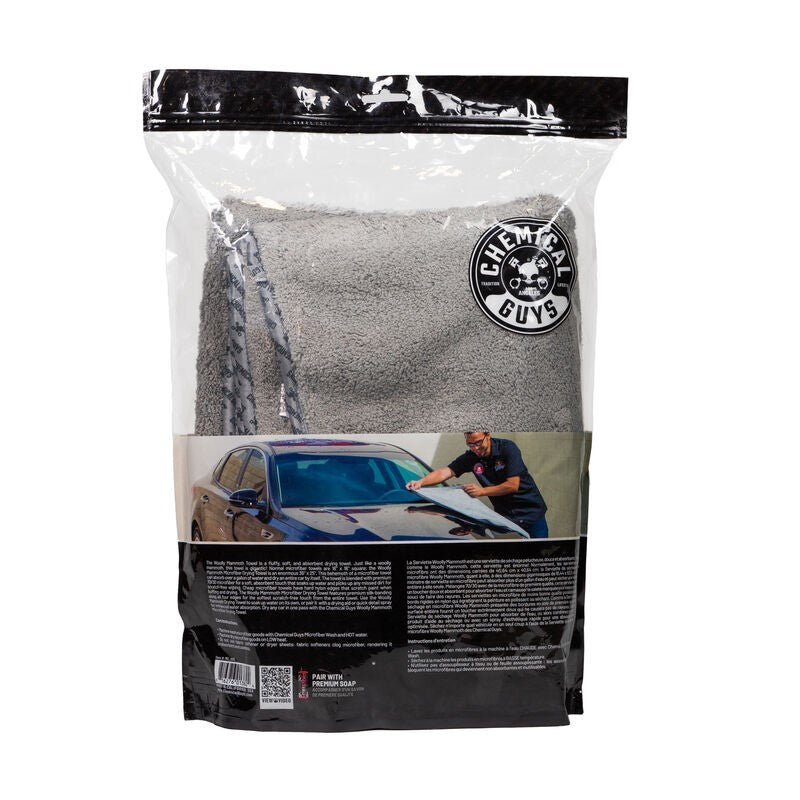 Chemical Guys MIC1995 Woolly Mammoth Microfiber Dryer Towel - 36in x 25in