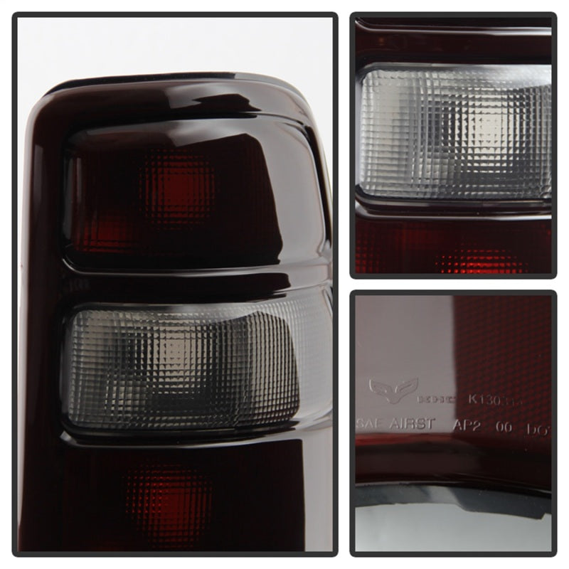 SPYDER 9028809 Xtune GMC Yukon 00-06 OEM Style Tail Lights w/ Black Rim Red Smoked ALT-JH-CSUB00-OE-RSM