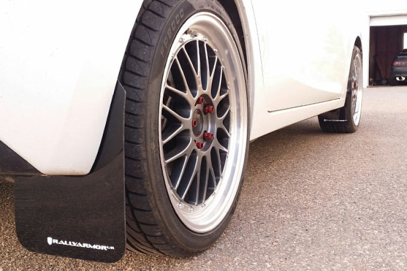Rally Armor MF31-UR-BLK/WH 14-18 Mazda3/Speed3 Black UR Mud Flap w/ White Logo