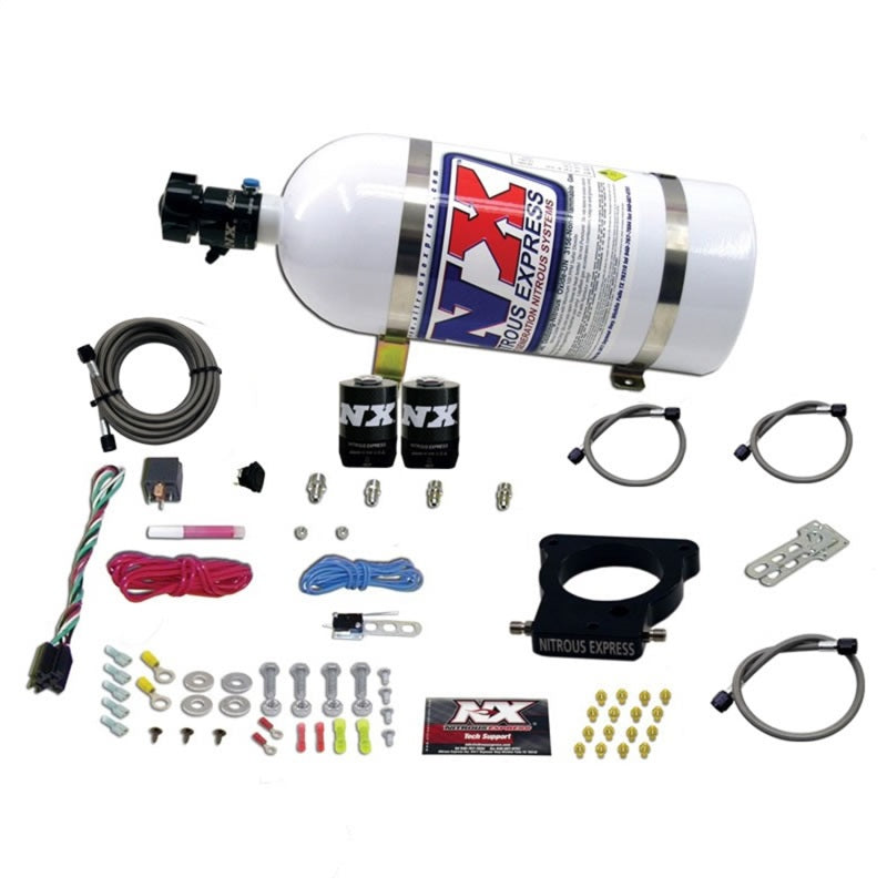 Nitrous Express 20935-10 GM LS 78mm 3-Bolt Nitrous Plate Kit (50-350HP) w/10lb Bottle