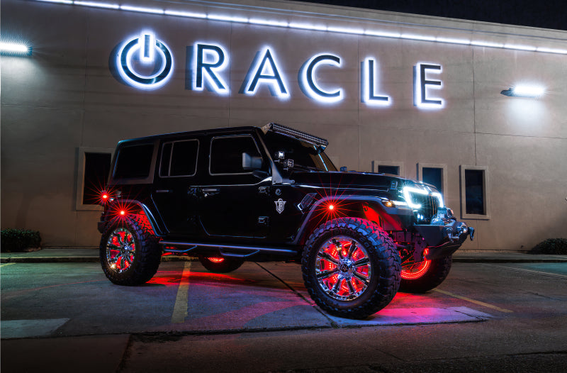 ORACLE Lighting 4228-003 Oracle LED Illuminated Wheel Rings - Double LED - Red SEE WARRANTY
