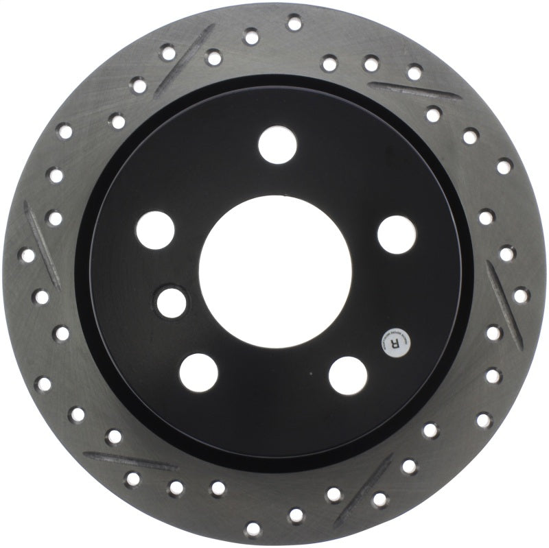 Stoptech 127.34159R StopTech 14-15 Mini Cooper Base Slotted & Drilled Rear Right Rotor