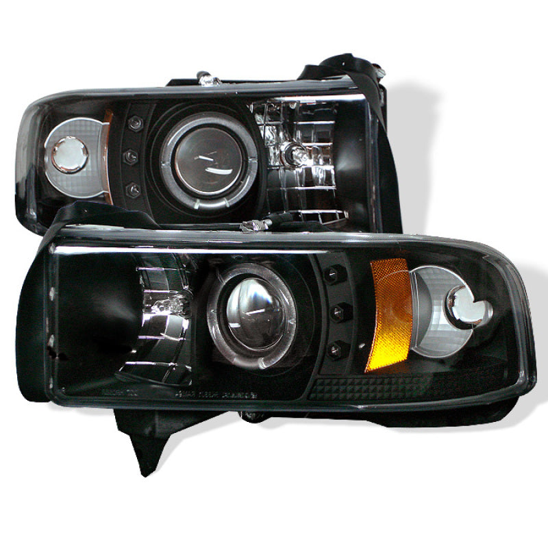 SPYDER 5010087 Spyder Dodge RAM 1500 94-01 94-02 Projector Headlights LED Halo LED Blk PRO-YD-DR94-HL-AM-BK